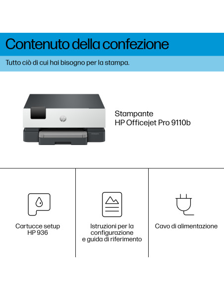 HP OfficeJet Pro 9110b Wireless Colore Stampante, Stampa fronte/retro