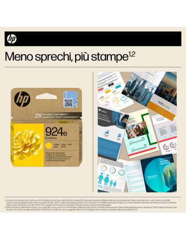 HP Cartuccia di inchiostro giallo originale 924e EvoMore