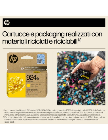 HP Cartuccia di inchiostro giallo originale 924e EvoMore