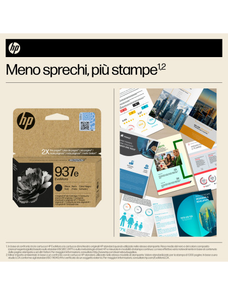 HP Cartuccia di inchiostro nero originale 937e EvoMore