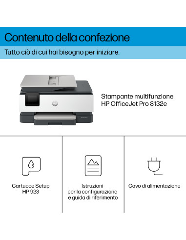 HP OfficeJet Pro 8132e Wireless All-in-One Colore Stampante, Instant Ink Stampa fronte/retro