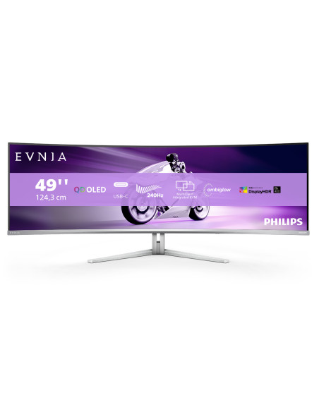Philips Evnia 8000 49M2C8900/00 Monitor PC 124,2 cm (48.9") 5120 x 1440 Pixel Dual QHD QD-OLED Bianco