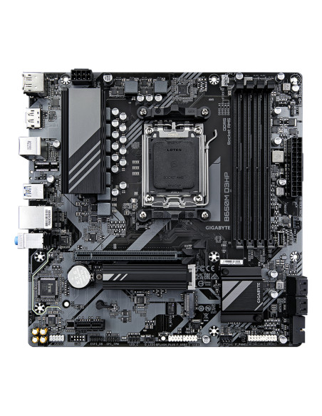 GIGABYTE B650M D3HP Scheda madre - AMD Ryzen serie 9000, VRM a 5+2+2 fasi, fino a 7600 MHz DDR5 (OC), 2xPCIe 4.0 M.2, LAN 2,5 Gb