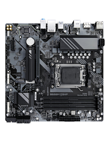GIGABYTE B650M D3HP Scheda madre - AMD Ryzen serie 9000, VRM a 5+2+2 fasi, fino a 7600 MHz DDR5 (OC), 2xPCIe 4.0 M.2, LAN 2,5 Gb