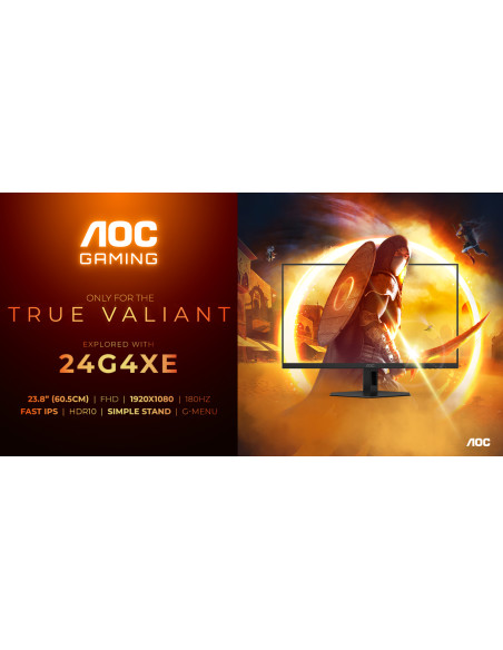 AOC 24G4XE Monitor PC 60,5 cm (23.8") 1920 x 1080 Pixel Full HD LCD Nero, Grigio