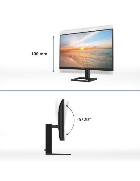 Philips Serie 1000 24E1N1300AE/00 Monitor PC 60,5 cm (23.8") 1920 x 1080 Pixel Full HD LCD Nero