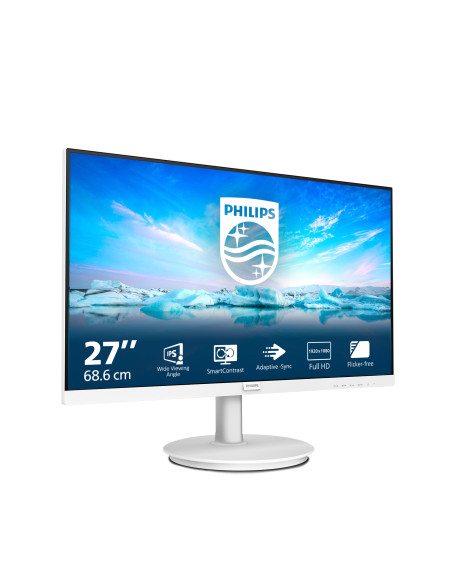 Philips V Line 271V8AW/00 Monitor PC 68,6 cm (27") 1920 x 1080 Pixel Full HD LCD Bianco