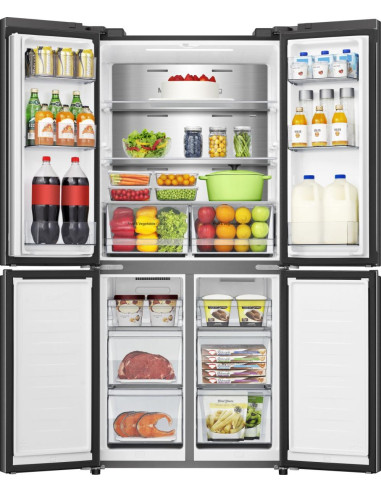 Hisense frigorifero Quattro Porte RQ5P470SAFE libera installazione 483L Classe E Metal cooling WiFi