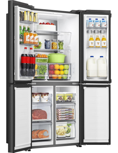 Hisense frigorifero Quattro Porte RQ5P470SAFE libera installazione 483L Classe E Metal cooling WiFi