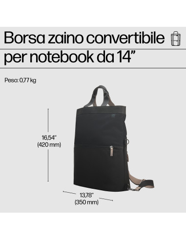 HP Borsa-zaino 14'' Convertible Laptop Backpack Tote