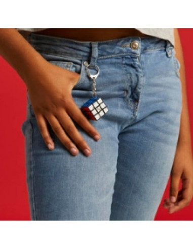 Rubik’s , , Il Cubo 3x3 Originale, Edizione in Miniatura. Accessorio Portachiavi con cubo 3x3 funzionante, per Bambini dagli 8