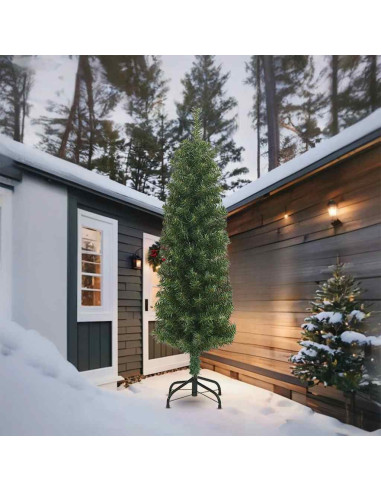 Albero di Natale Sottile con Base 270 cm in PVC