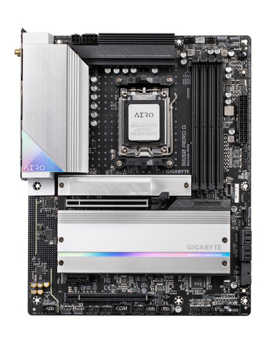 GIGABYTE B650 AERO G Scheda madre - Supporta CPU AMD Ryzen serie 9000, fino a 8000 MHz DDR5 (OC), 1xPCIe 5.0 + 2xPCIe 4.0 M.2, L