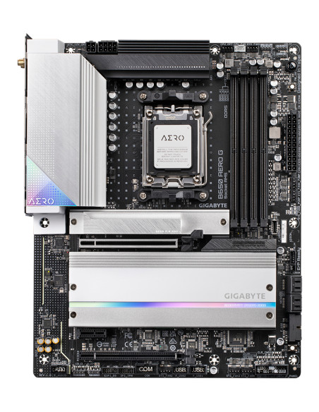 GIGABYTE B650 AERO G Scheda madre - Supporta CPU AMD Ryzen serie 9000, fino a 8000 MHz DDR5 (OC), 1xPCIe 5.0 + 2xPCIe 4.0 M.2, L