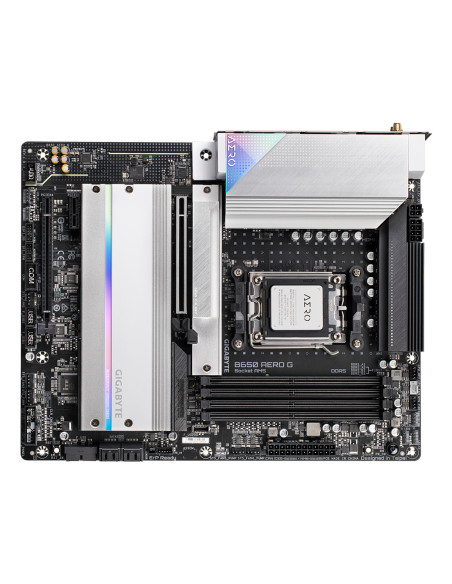 GIGABYTE B650 AERO G Scheda madre - Supporta CPU AMD Ryzen serie 9000, fino a 8000 MHz DDR5 (OC), 1xPCIe 5.0 + 2xPCIe 4.0 M.2, L