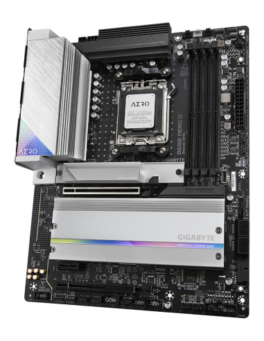 GIGABYTE B650 AERO G Scheda madre - Supporta CPU AMD Ryzen serie 9000, fino a 8000 MHz DDR5 (OC), 1xPCIe 5.0 + 2xPCIe 4.0 M.2, L