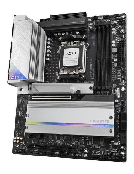 GIGABYTE B650 AERO G Scheda madre - Supporta CPU AMD Ryzen serie 9000, fino a 8000 MHz DDR5 (OC), 1xPCIe 5.0 + 2xPCIe 4.0 M.2, L
