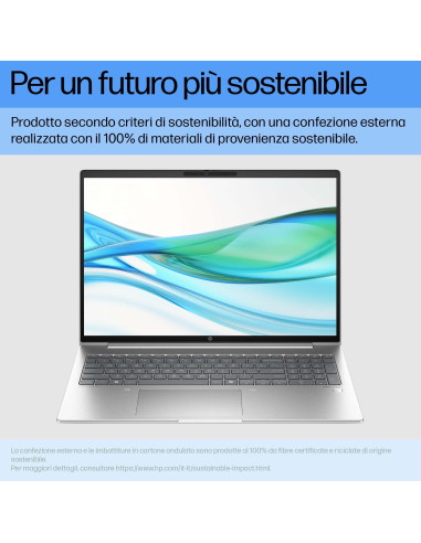 HP ProBook 460 G11 Intel Core Ultra 7 155U Computer portatile 40,6 cm (16") WUXGA 8 GB DDR5-SDRAM 512 GB SSD Wi-Fi 6E (802.11ax)