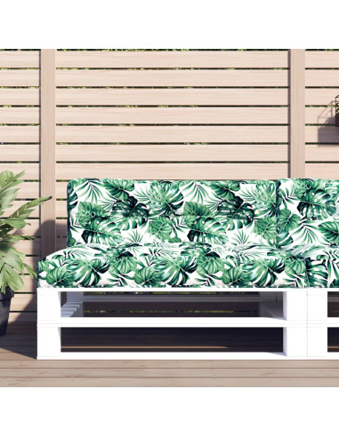 Cuscino per Pallet Motivo a Foglie 120x40x12 cm Tessuto