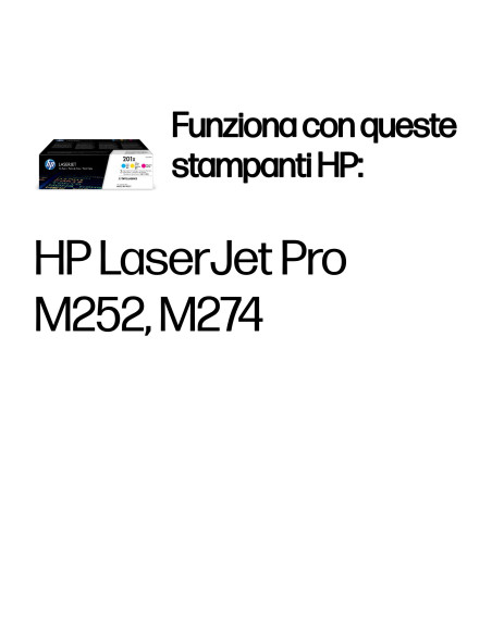 HP Confezione da 3 cartucce toner ciano/magenta/giallo originale ad alta capacità LaserJet 201X