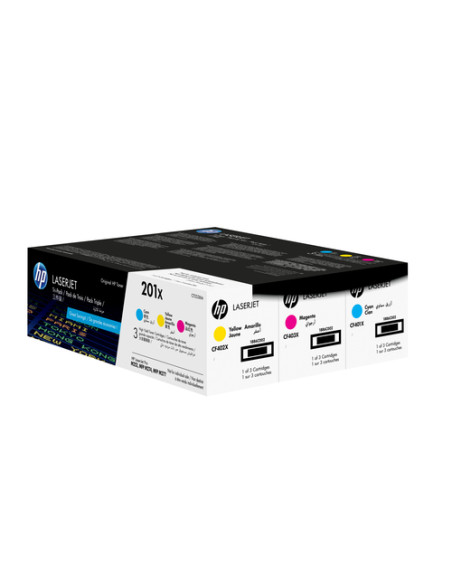 HP Confezione da 3 cartucce toner ciano/magenta/giallo originale ad alta capacità LaserJet 201X
