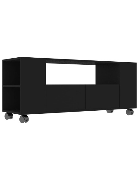 Mobile Porta TV Nero 120x35x48 cm in Legno Multistrato