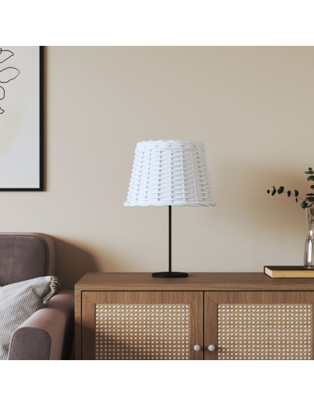 Paralume Bianco Ø30x20 cm in Vimini