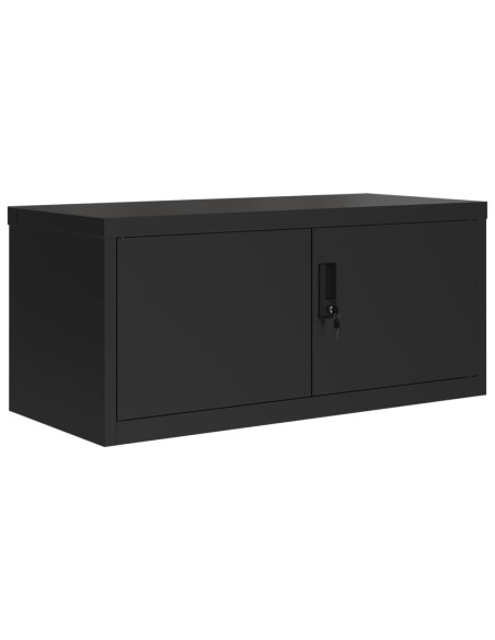 Armadio Classificatore Nero 90x40x130 cm in Acciaio