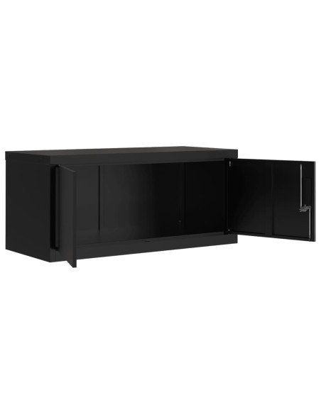Armadio Classificatore Nero 90x40x130 cm in Acciaio