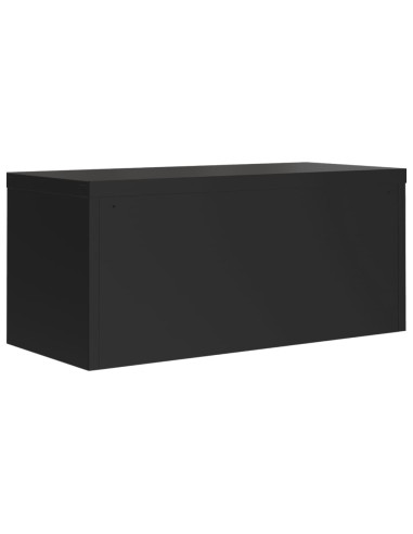 Armadio Classificatore Nero 90x40x130 cm in Acciaio