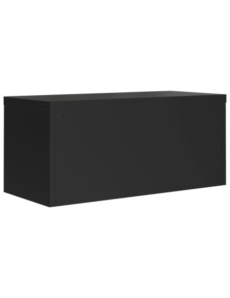 Armadio Classificatore Nero 90x40x130 cm in Acciaio
