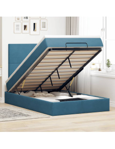 Struttura Letto Pouf con Materassi 120x190 cm Velluto