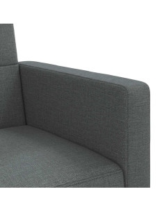 Divano Letto con Cuscini Grigio Scuro in Tessuto