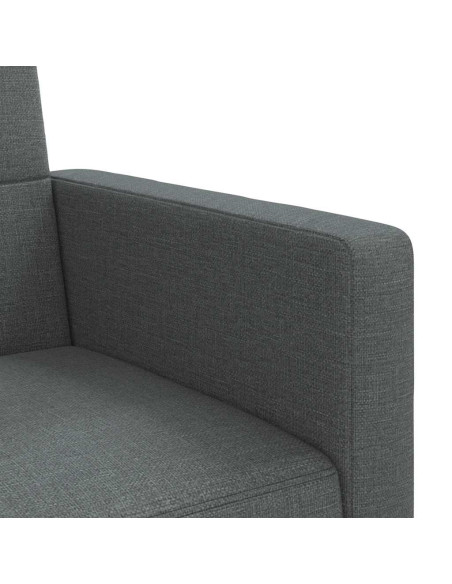 Divano Letto con Cuscini Grigio Scuro in Tessuto