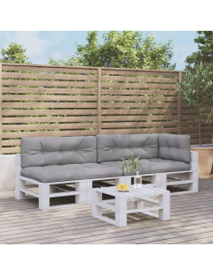 Cuscini per Pallet 5 pz Grigi in Tessuto