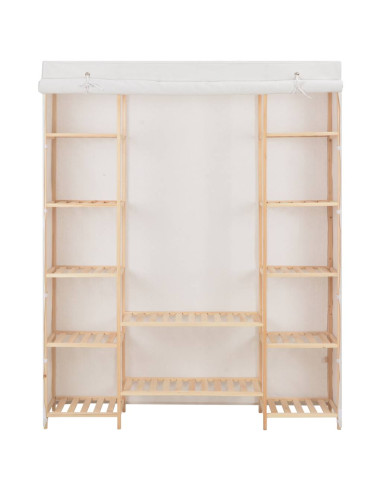 Armadio Bianco 135x40x170 cm in Tessuto