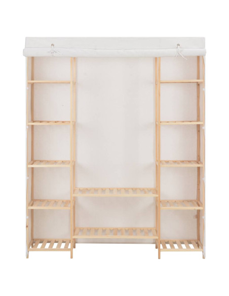 Armadio Bianco 135x40x170 cm in Tessuto