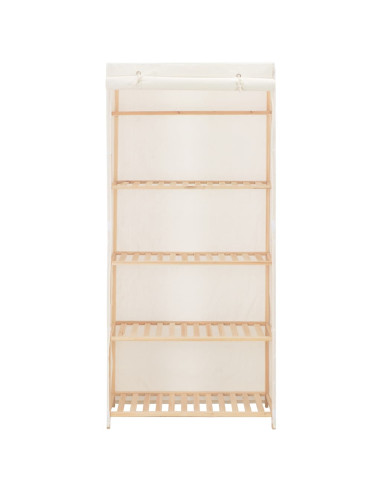 Armadio Bianco 79x40x170 cm in Tessuto