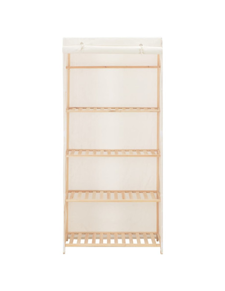 Armadio Bianco 79x40x170 cm in Tessuto