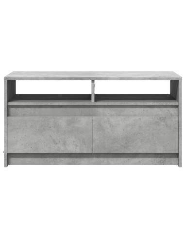 Tavolino da Salotto con Luci LED Grigio Cemento in Truciolato