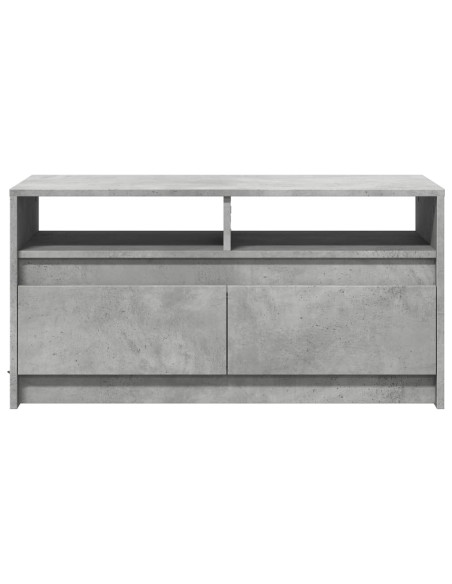 Tavolino da Salotto con Luci LED Grigio Cemento in Truciolato