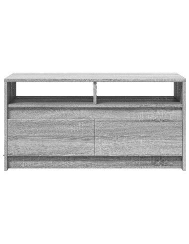 Tavolino da Salotto con Luci LED Grigio Sonoma in Truciolato