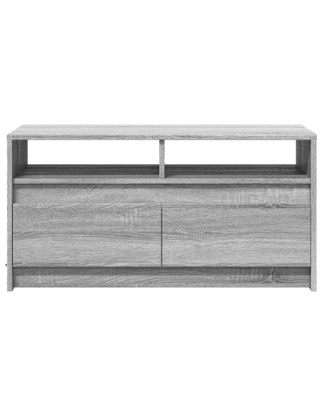 Tavolino da Salotto con Luci LED Grigio Sonoma in Truciolato