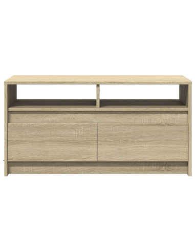 Tavolino da Salotto con Luci LED Rovere Sonoma in Truciolato