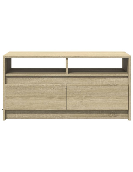 Tavolino da Salotto con Luci LED Rovere Sonoma in Truciolato