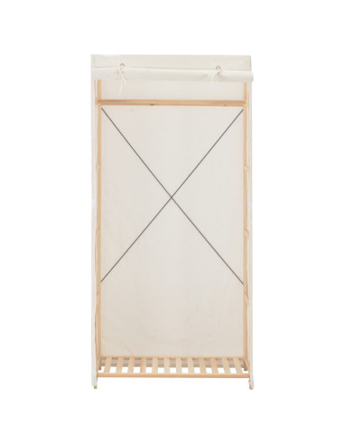 Armadio Bianco 79x40x170 cm in Tessuto