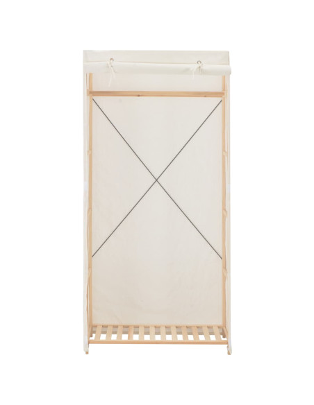 Armadio Bianco 79x40x170 cm in Tessuto