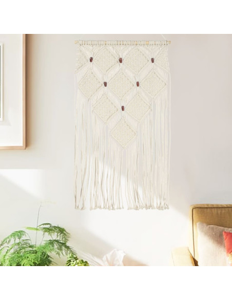 Decorazione da Parete in Macramè 40x80 cm Cotone