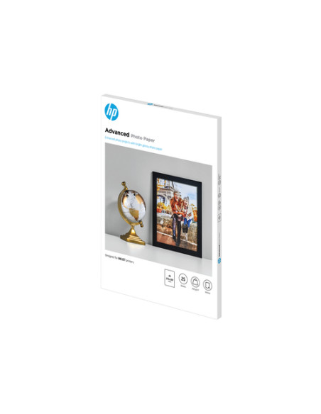 HP Carta fotografica Advanced, lucida, 250 g/m2, A4 (210 x 297 mm), 25 fogli