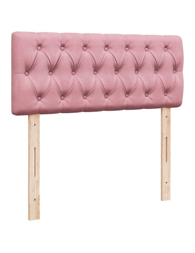 Giroletto a Molle con Materasso Rosa 120x190 cm in Velluto